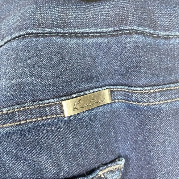 Kancan Button Fly Jeans Womens 29 Blue Denim Skinny Ankle Dark Wash High Rise - Picture 5 of 7